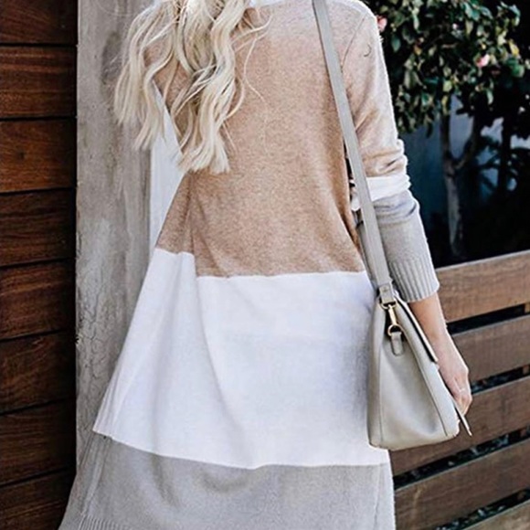 Long Color Block Comfy Cardigan - Picture 2 of 2